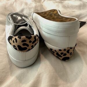 Size 10.5, toddler white and leopard kids sneakers Myleene Klass kids